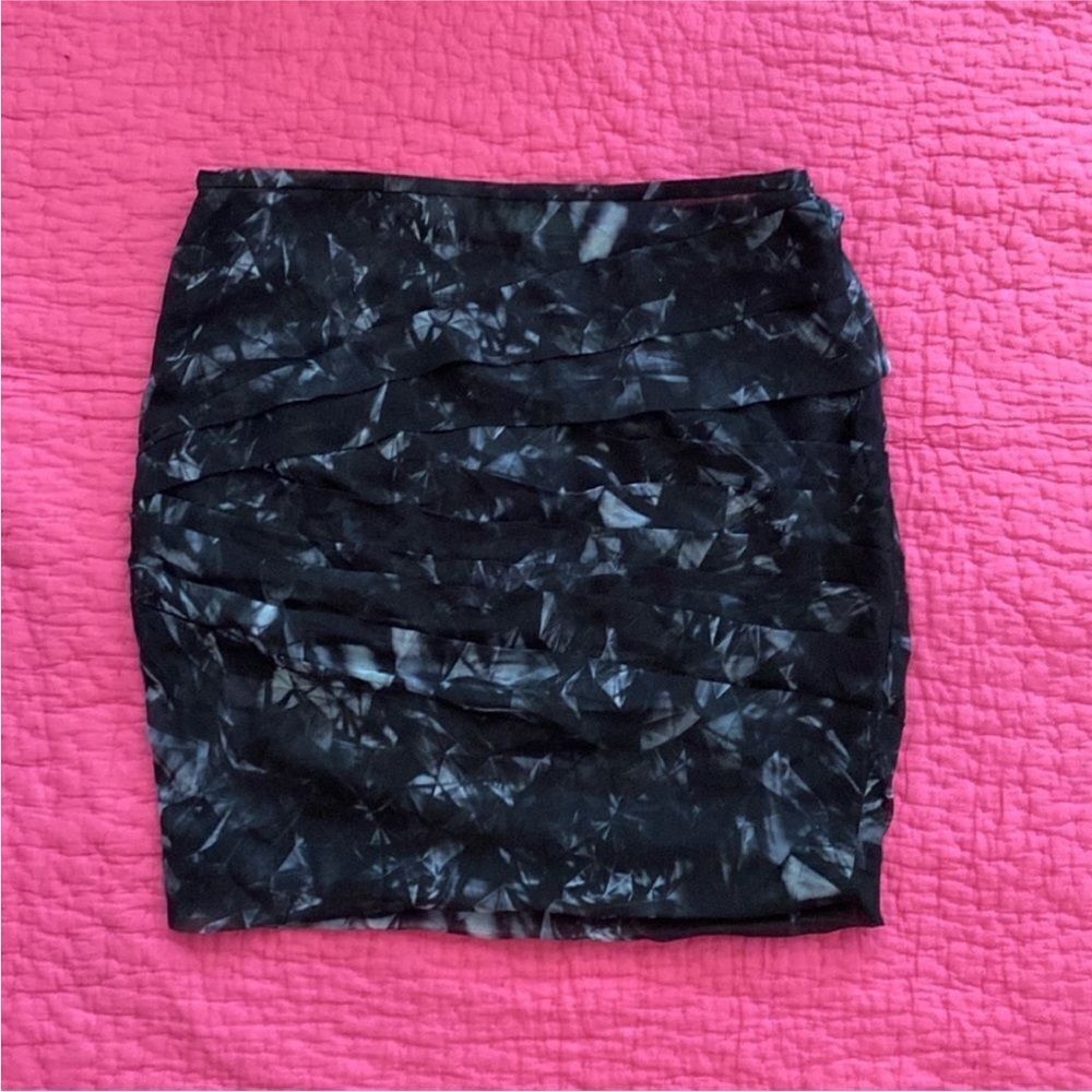IRO Black and Gray Textured Pencil Skirt, US4